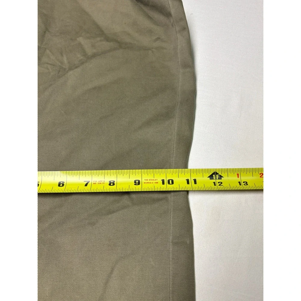 VTG Polo Ralph Lauren Andrew Pant Men 40x30 Olive Green Pleated Cotton Chino